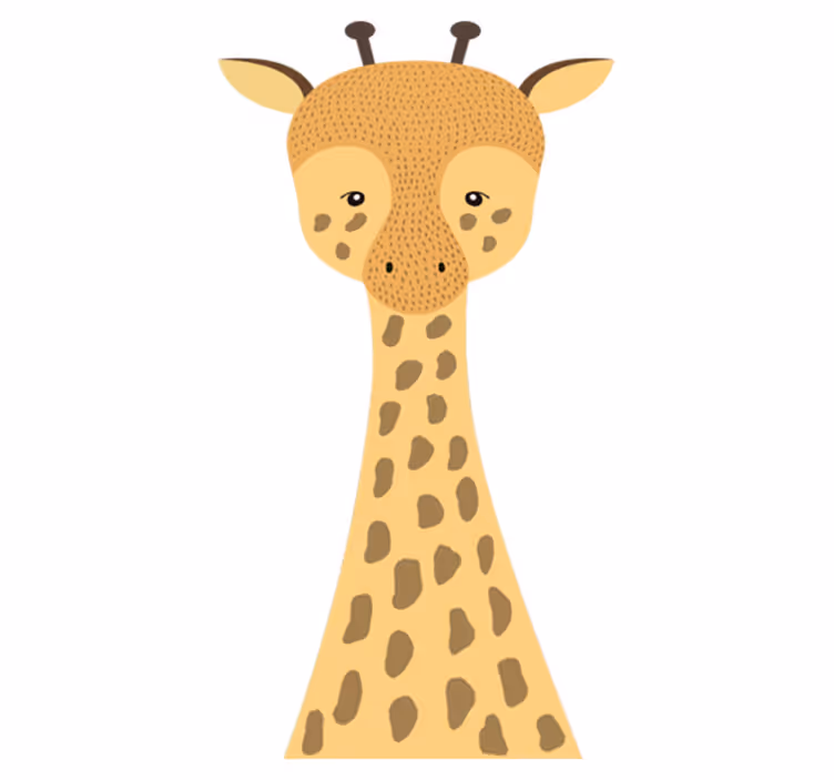 Kids vinyl rug baby giraffe design - TenStickers