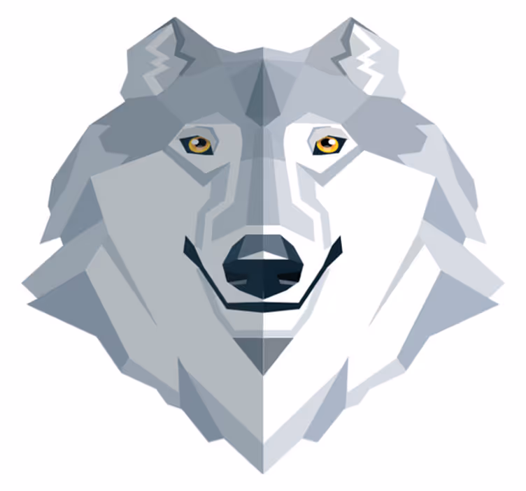 Bedroom vinyl rug with abstract wolf pattern - TenStickers