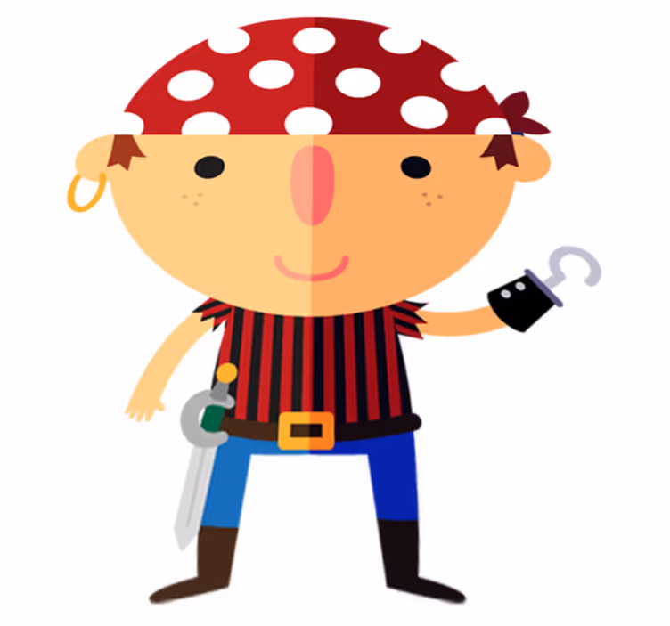Kids vinyl rug with pirate design - TenStickers