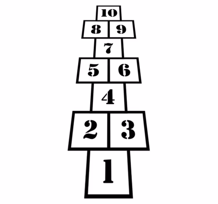 Gaming vinyl rug modern hopscotch mat - TenStickers