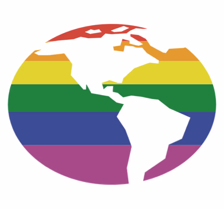 World map vinyl rug gay world map adhesive - TenStickers