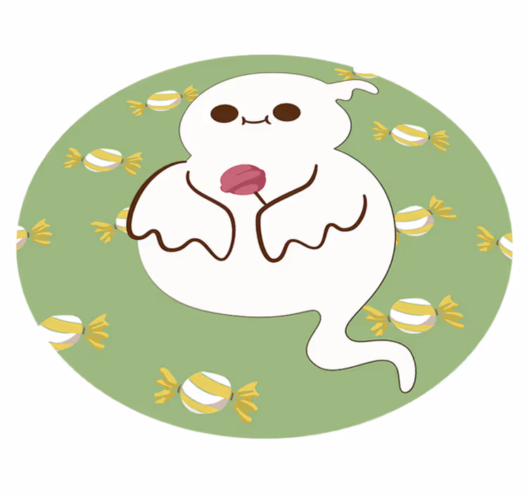 Kids vinyl rug fun child ghost design - TenStickers