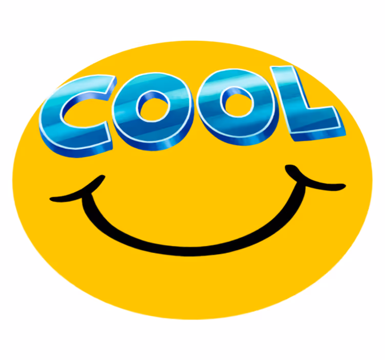 Kids vinyl rug cool smiley skateboard design - TenStickers
