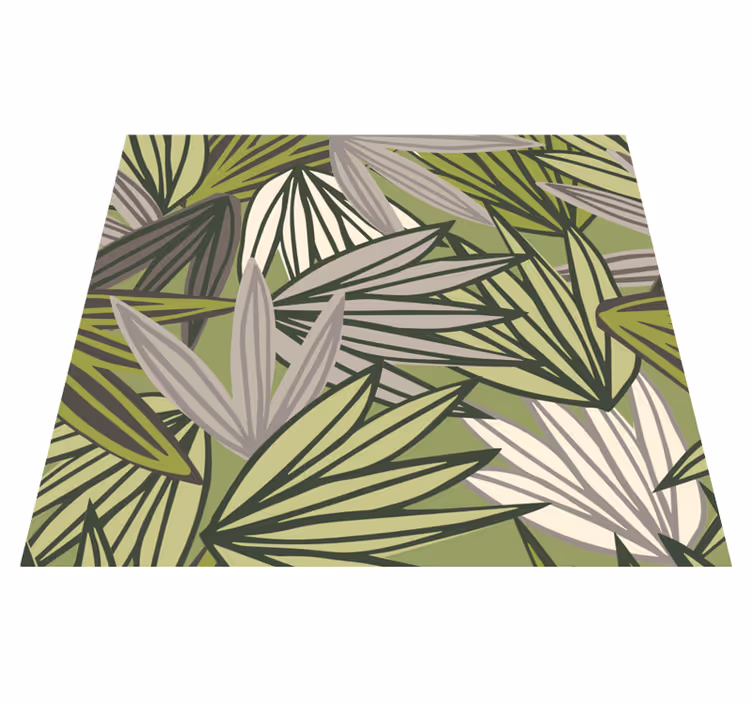 Bathroom vinyl rug jungle wallpaper with no fruit - TenStickers