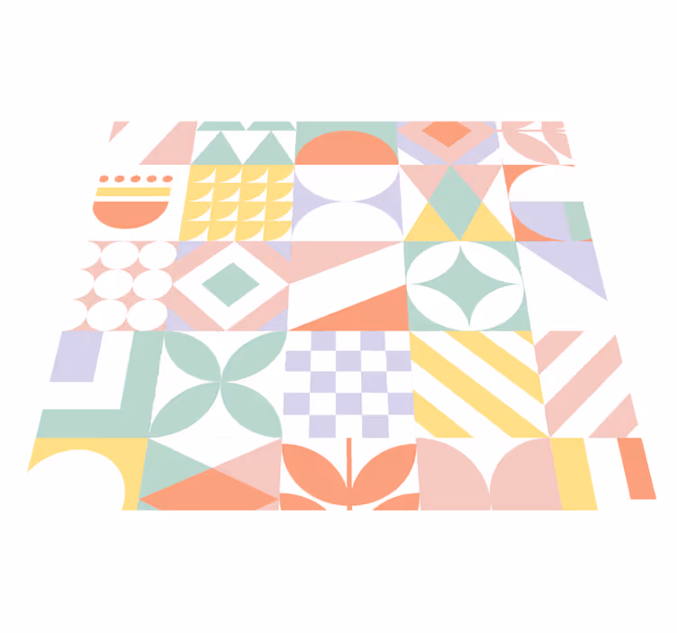 Bathroom vinyl rug in unique designs - TenStickers
