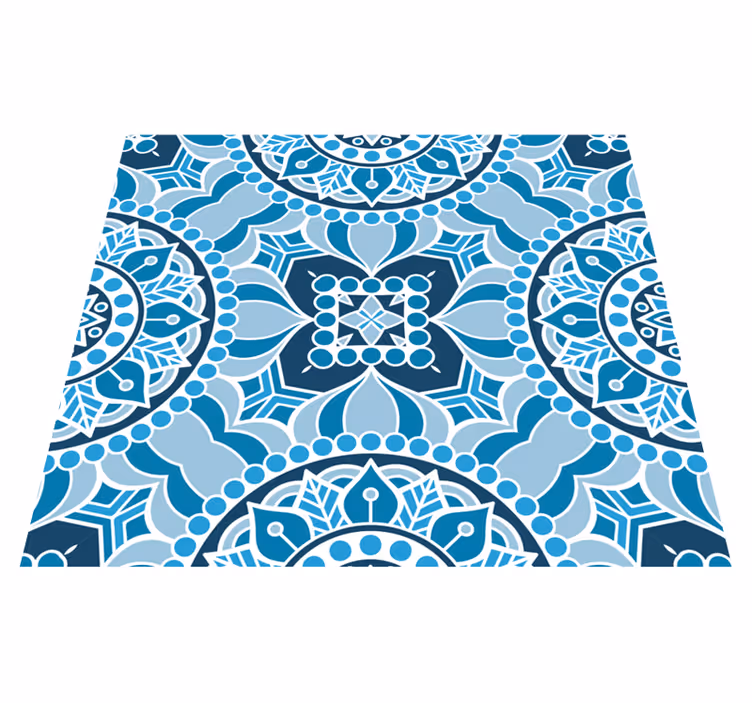 Bathroom vinyl rug in mandala style design - TenStickers