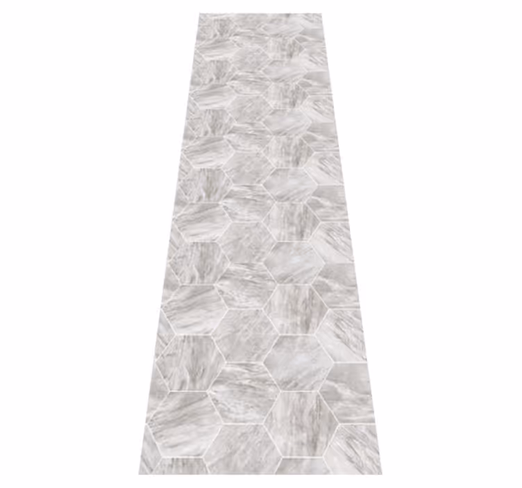 Bathroom vinyl rug with gold marble hexagonal pattern - TenStickers