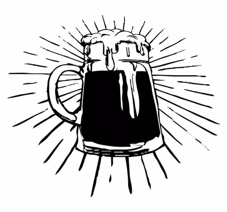 Kitchen vinyl rug for beer lovers - TenStickers