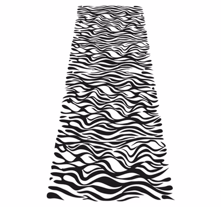 Kitchen vinyl rug zebra motif fridge cover - TenStickers