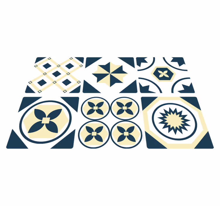 Kitchen vinyl rug alionsa tile design - TenStickers