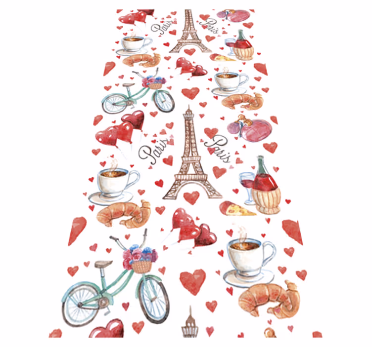 Kitchen vinyl rug i love paris - TenStickers