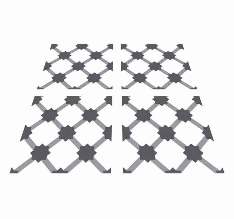 Kitchen vinyl rug with retro portuguese tile design - TenStickers