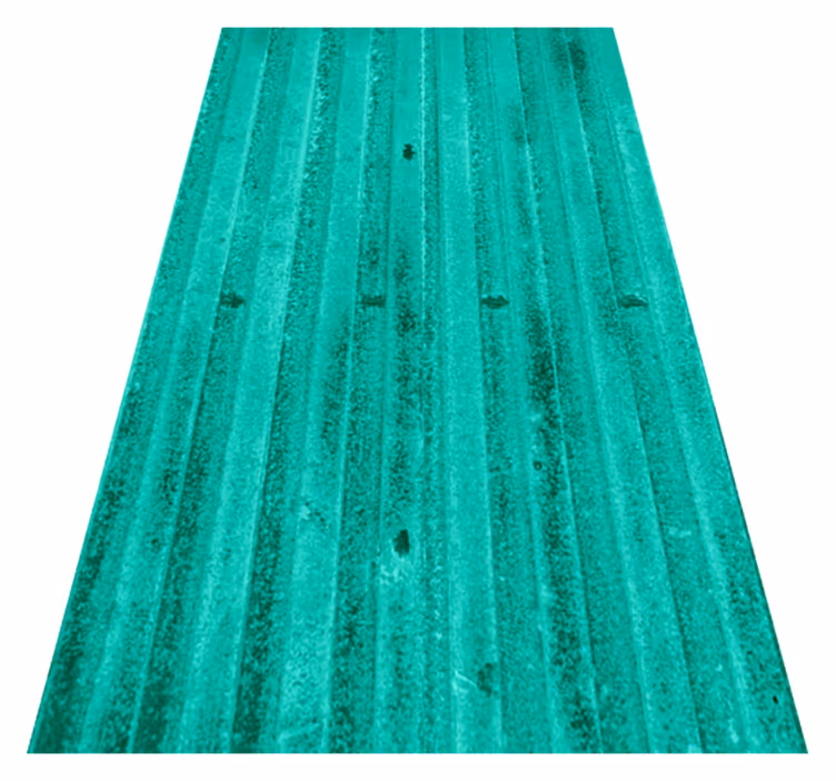 Kitchen vinyl rug in mint aged metallic finish - TenStickers