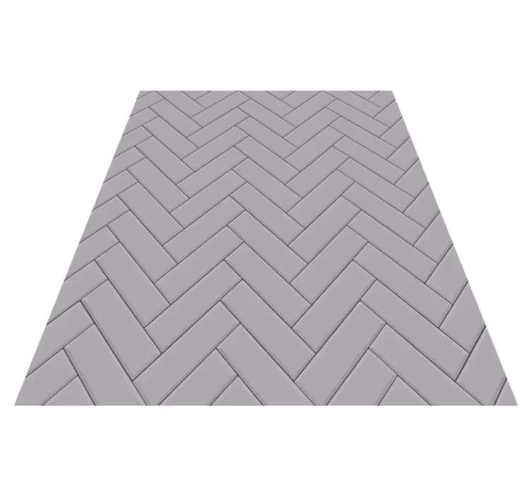 Kitchen vinyl rug in herringbone grey tiles - TenStickers
