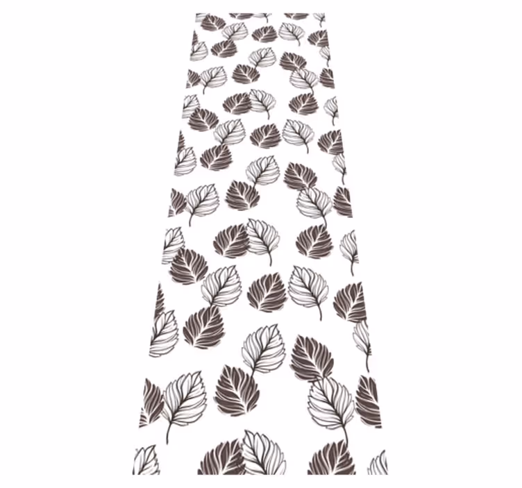 Kitchen vinyl rug in hoja grey kinfolk pattern - TenStickers