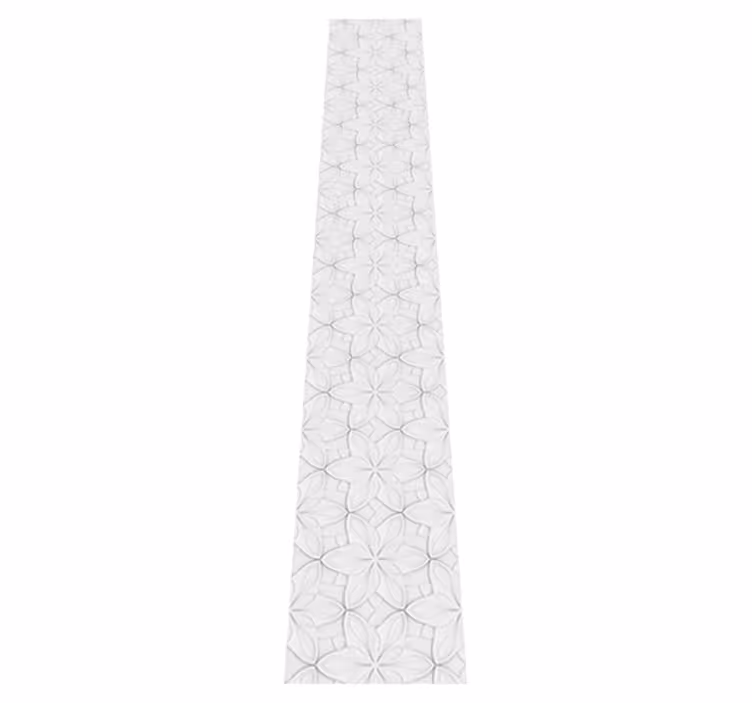 Kitchen vinyl rug with minimalist floral hexagons - TenStickers