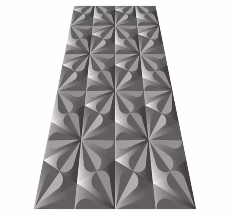 Kitchen vinyl rug vintage geometric floral design - TenStickers