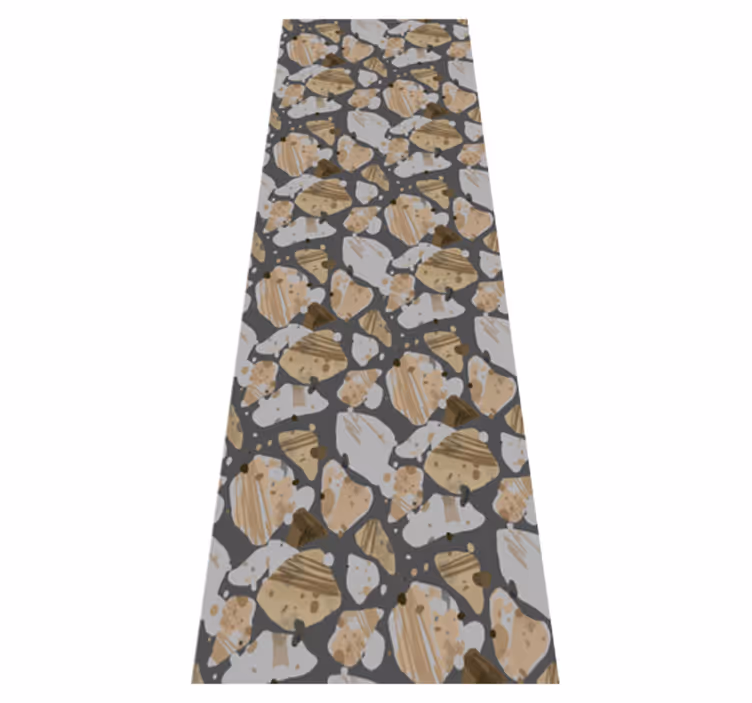 Bedroom vinyl rug with cement terrazzo design - TenStickers