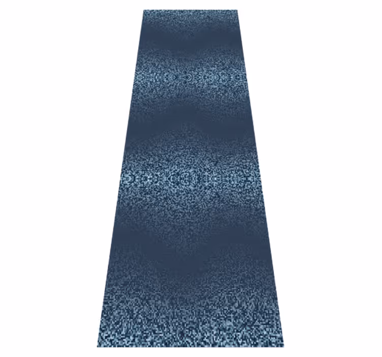 Bedroom vinyl rug in retro blue dotted design - TenStickers