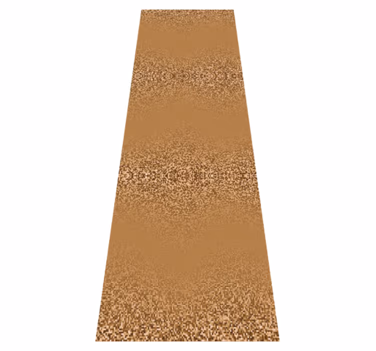 Bedroom vinyl rug in retro brown square dots - TenStickers