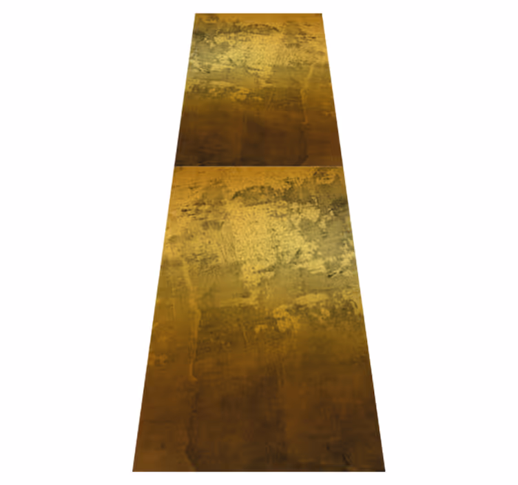 Bedroom vinyl rug with retro golden tangled pattern - TenStickers