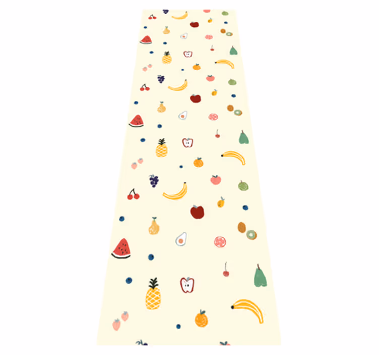 Colourful little fruits pattern bedroom vinyl rug - TenStickers