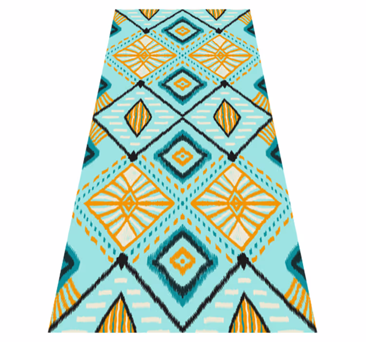 Bedroom vinyl rug with abstract african geometric design - TenStickers