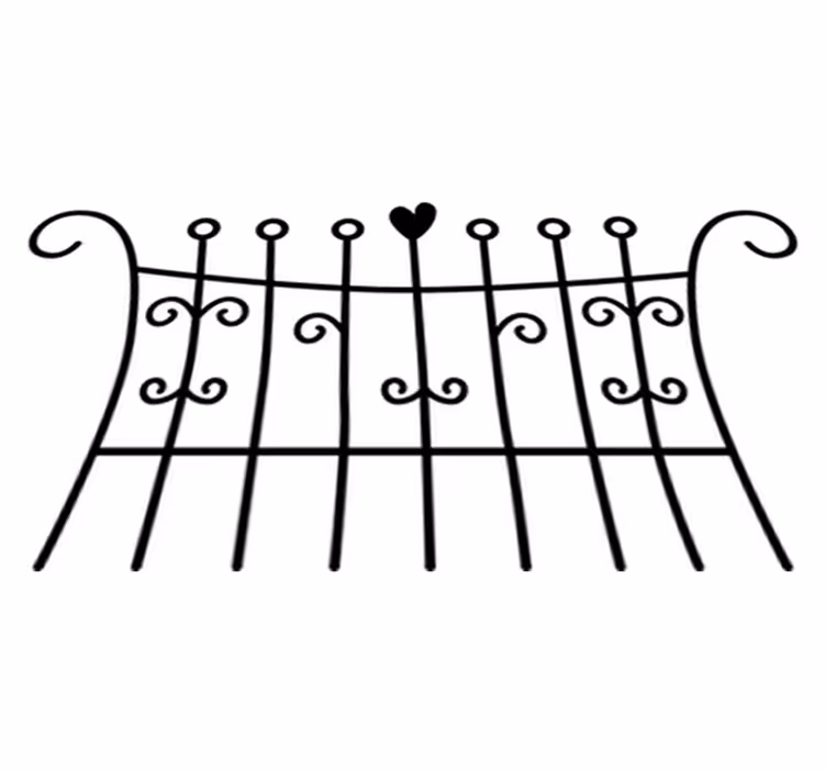 Bedroom vinyl rug heart barrier - TenStickers