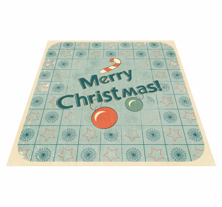 Bedroom vinyl rug merry christmas decor sign - TenStickers