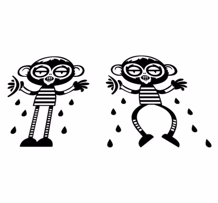 Bedroom vinyl rug monkey couple decorative vinyl - TenStickers