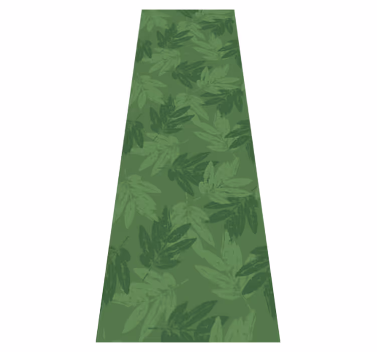 Office vinyl rug with simple green leaves pattern - TenStickers
