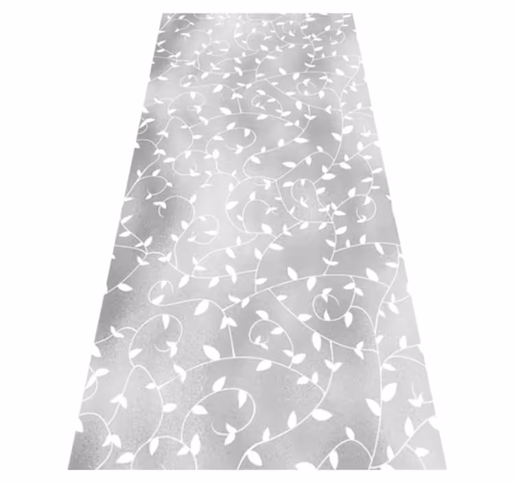 Office vinyl rug with white and silver tree branches - TenStickers