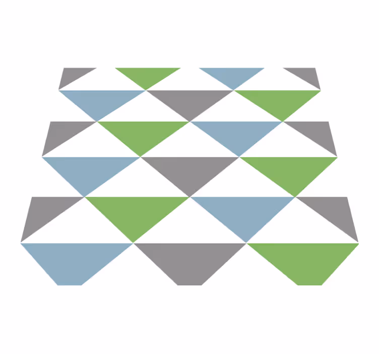 Colorful pastel triangles office vinyl rug - TenStickers