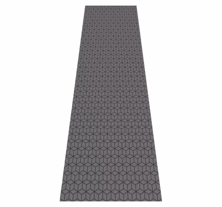 Office vinyl rug with 3d gray cubes design - TenStickers