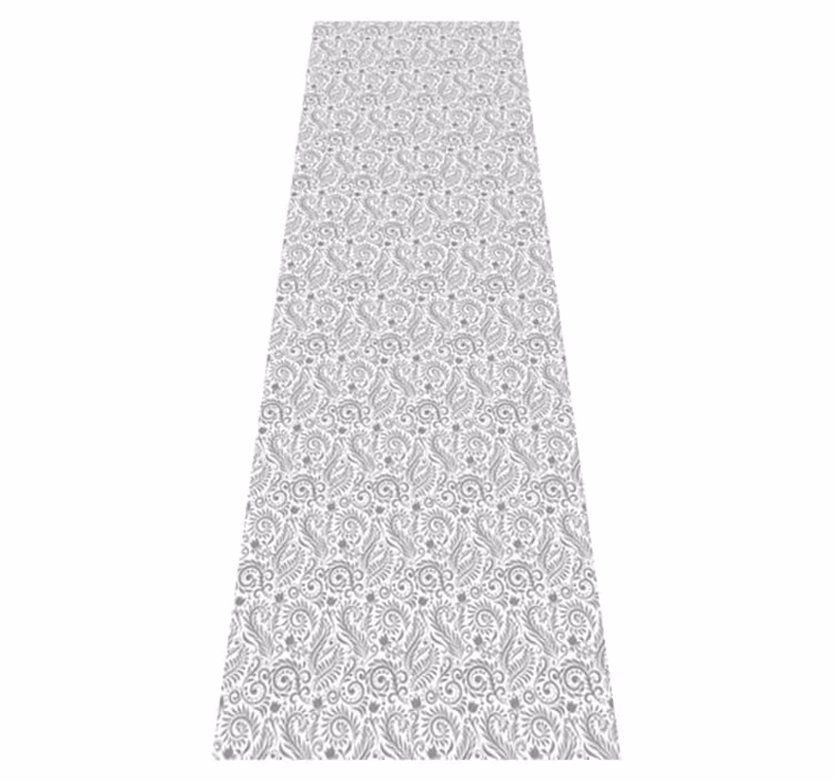 Office vinyl rug with vintage ornamental flowers - TenStickers