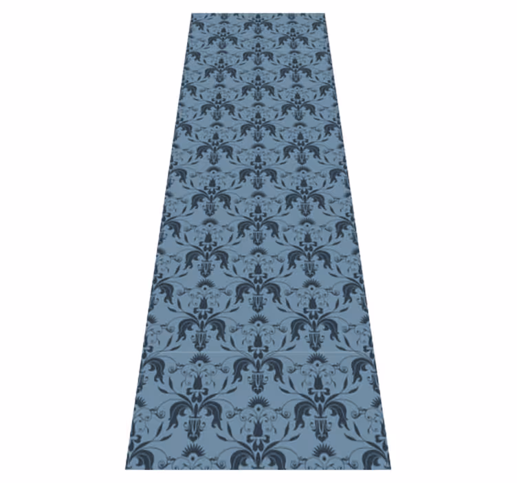 Office vinyl rug with floral designs - TenStickers