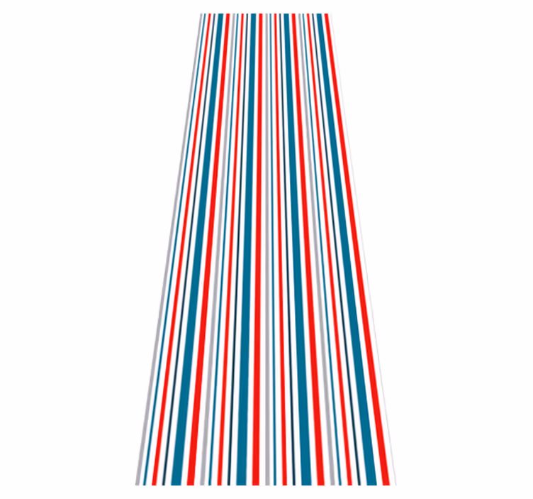 Bedroom vinyl rug with marine retro striped design - TenStickers