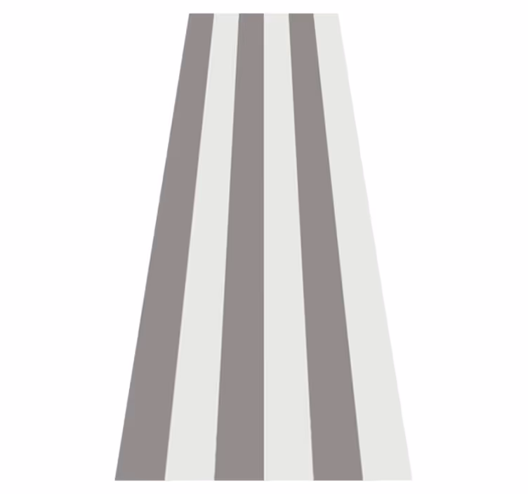 Bedroom vinyl rug in nordic design gray stripes - TenStickers