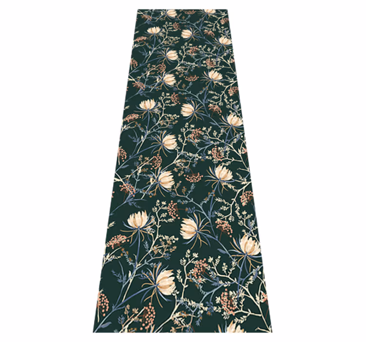 Bedroom vinyl rug in 'restore emerald' style - TenStickers