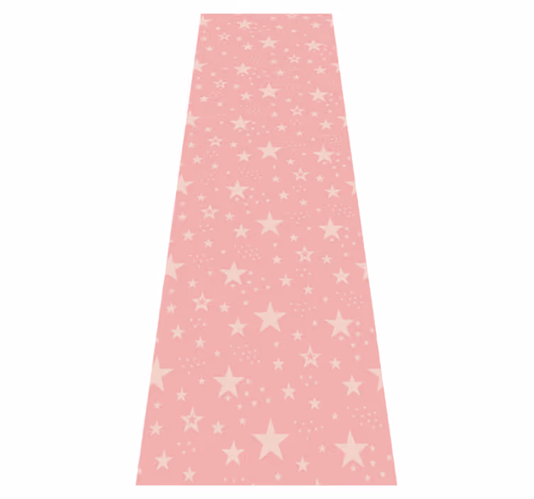 Bedroom vinyl rug light pink stars on dark pink - TenStickers