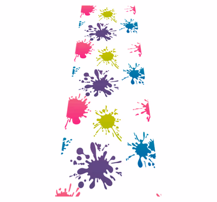 Bedroom vinyl rug in vibrant color splash - TenStickers