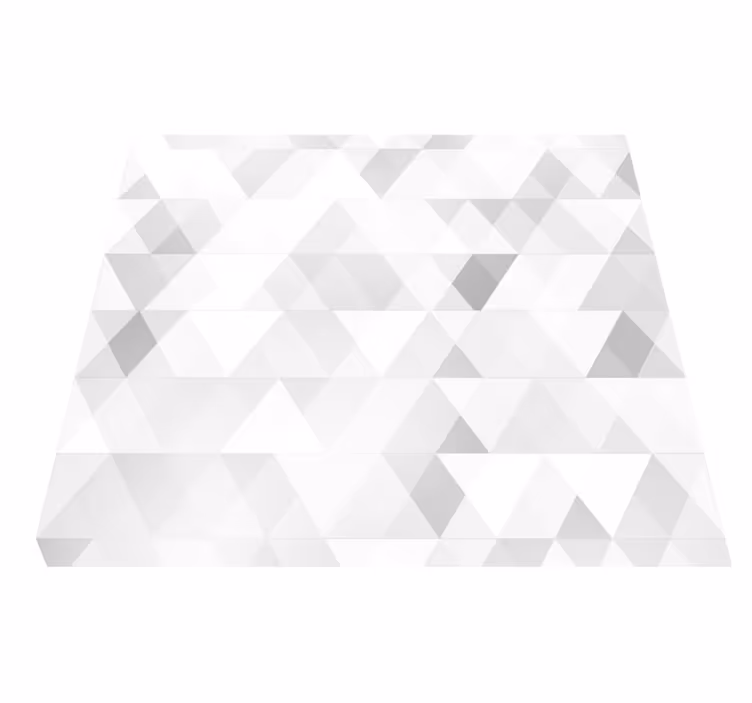 Bedroom vinyl rug with geometric grey triangles - TenStickers