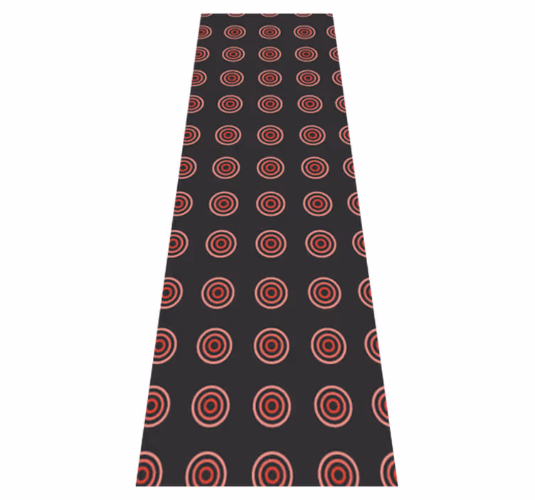 Bedroom vinyl rug in red seamless round design - TenStickers