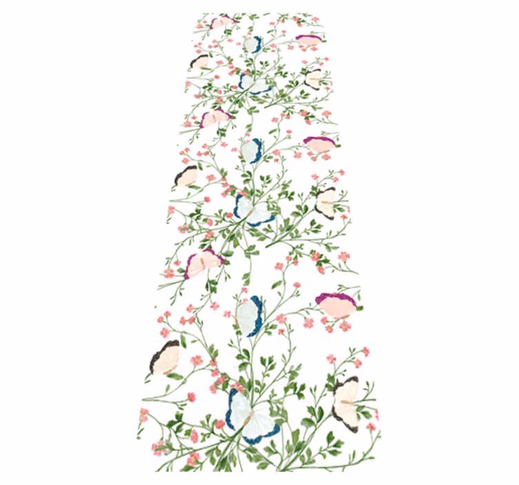 Bedroom vinyl rug in dreamy watercolor design - TenStickers