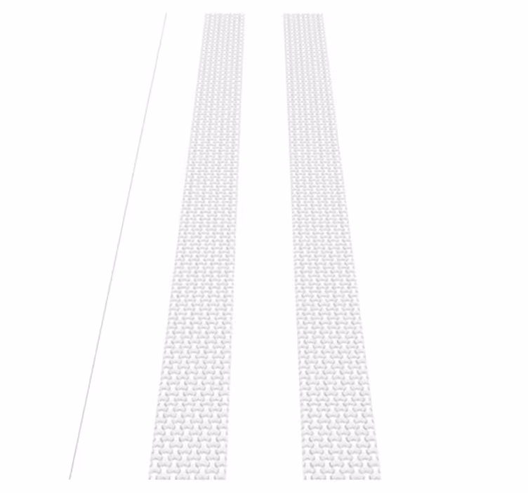 Bedroom vinyl rug with 3d white vertical stripes - TenStickers