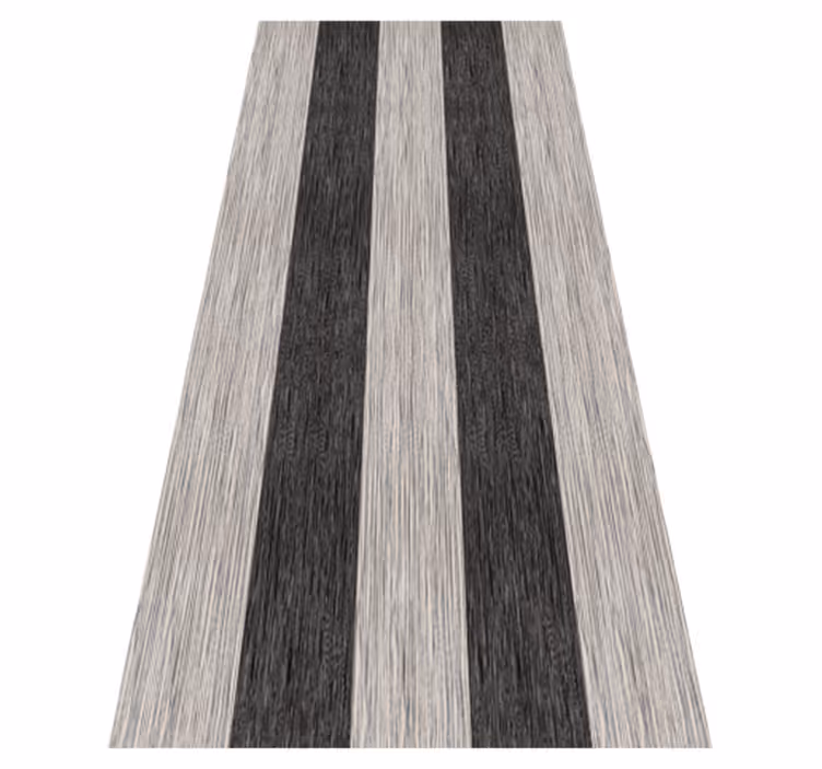Bedroom vinyl rug in black and white wood effect - TenStickers