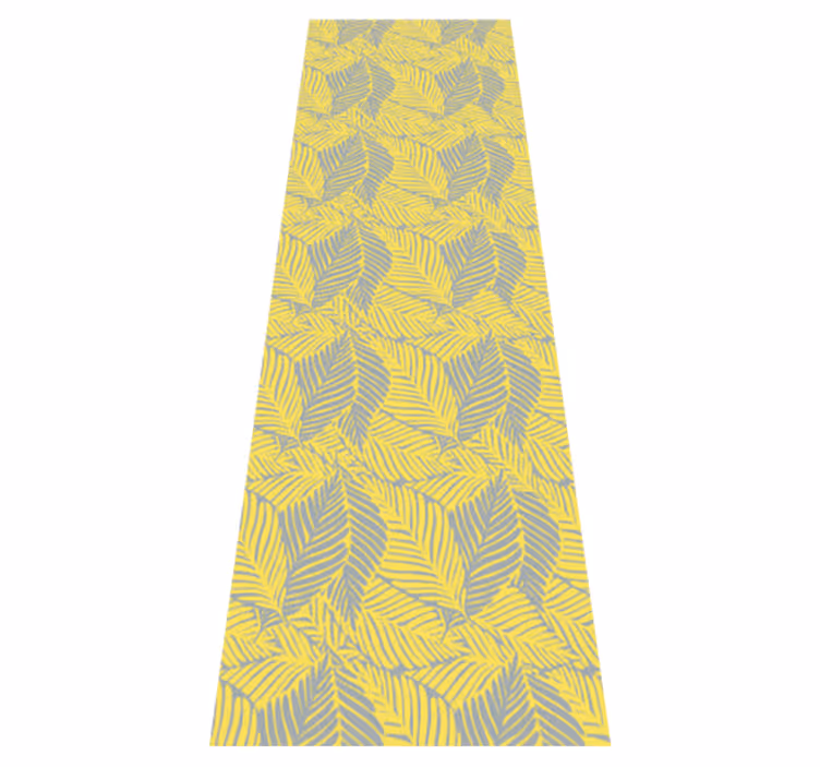 Bedroom vinyl rug in pantone tropical leaves - TenStickers