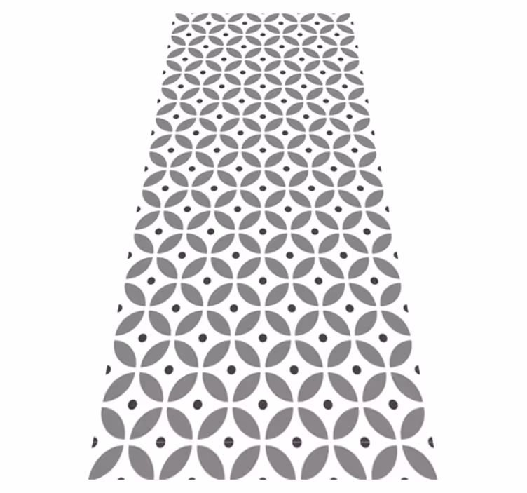Bedroom vinyl rug in nordic style seamless circles - TenStickers