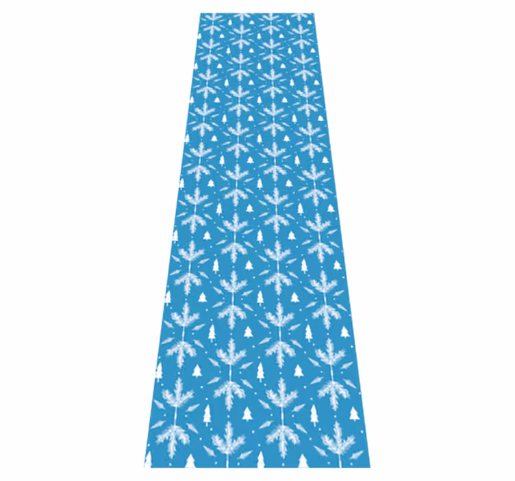 Bedroom vinyl rug in nordic folk blue style - TenStickers