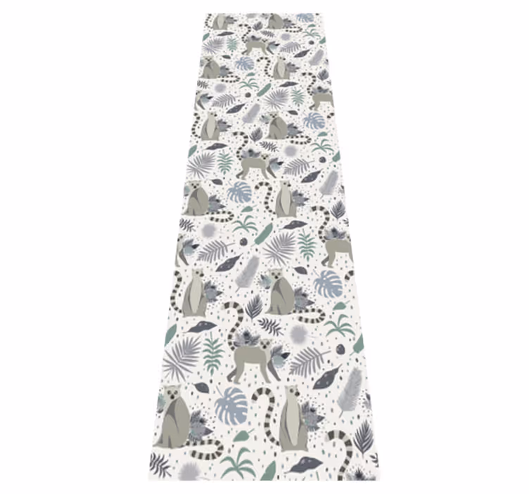 Bedroom vinyl rug nordic lemur design - TenStickers